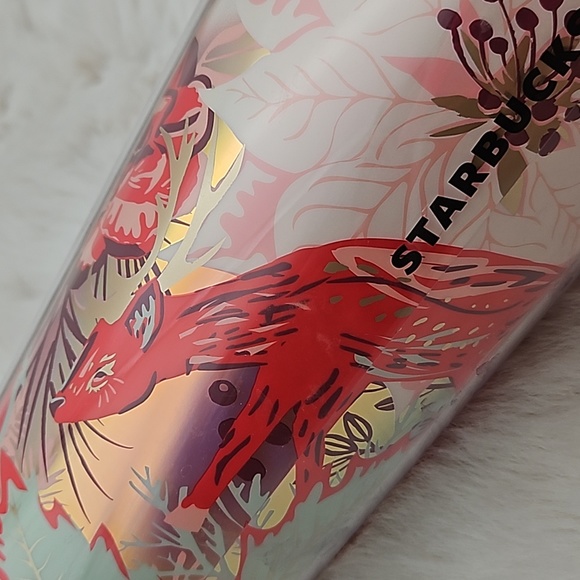 Starbucks 2022 Holiday Woodland Venti Cold Cup fox‎ forest cottagecore - Picture 4 of 6